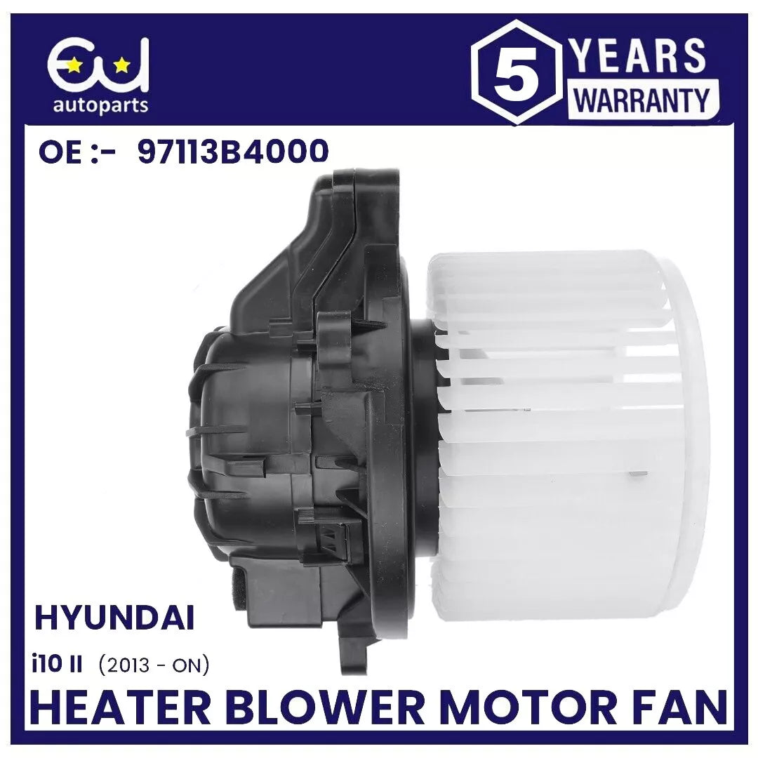 HEATER BLOWER MOTOR FAN FOR HYUNDAI I10 MK2 BA IA 2013-2023 1.0 1.2 97113-B4000