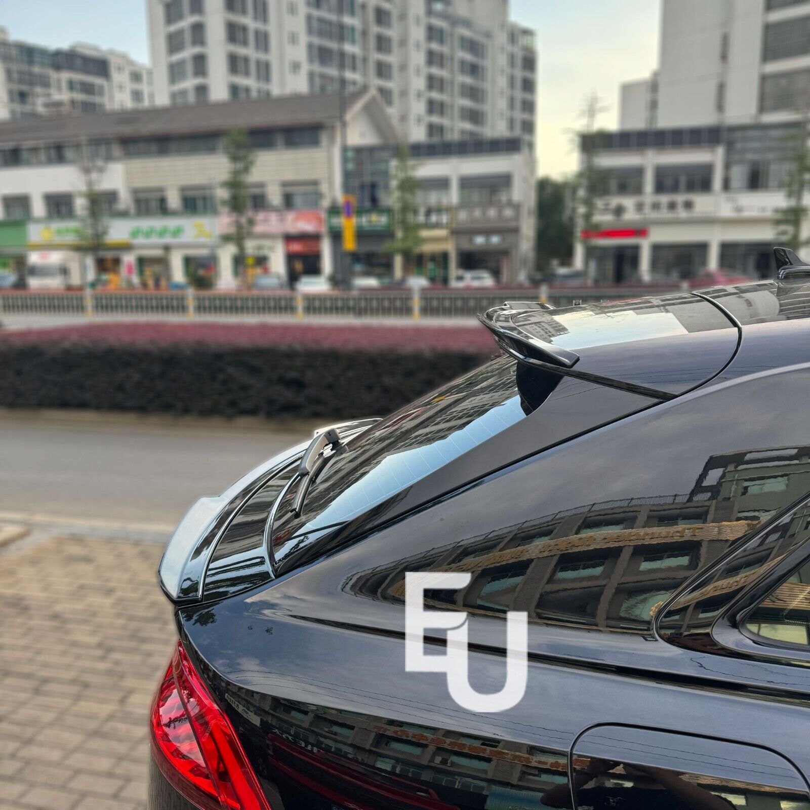 FOR AUDI Q8 SQ8 4M SPOILER GLOSS BLACK REAR ROOF LIP WING 4X4 BODY KIT SUV 18-23