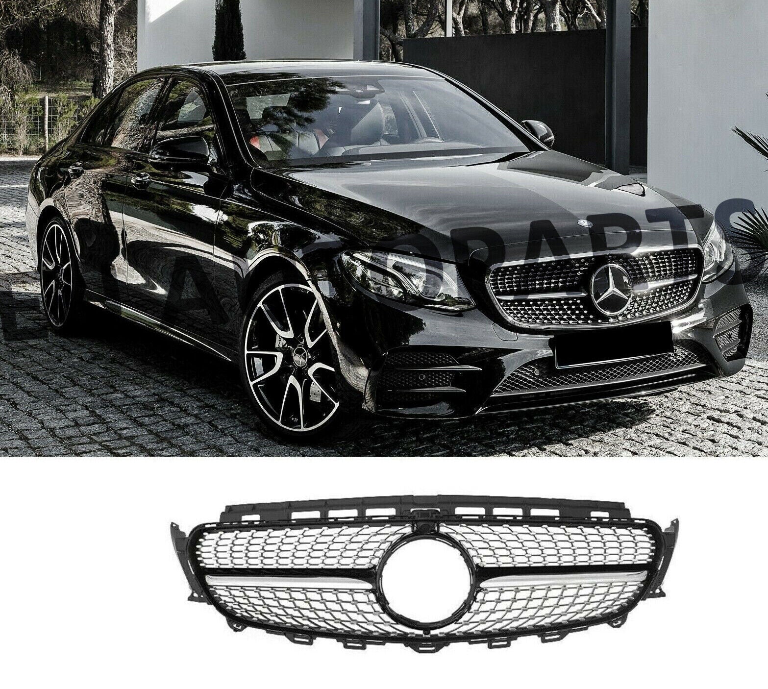FOR MERCEDES E CLASS W213 S213 C238 A238 DIAMOND CHROME STYLE FRONT GRILL GRILLE