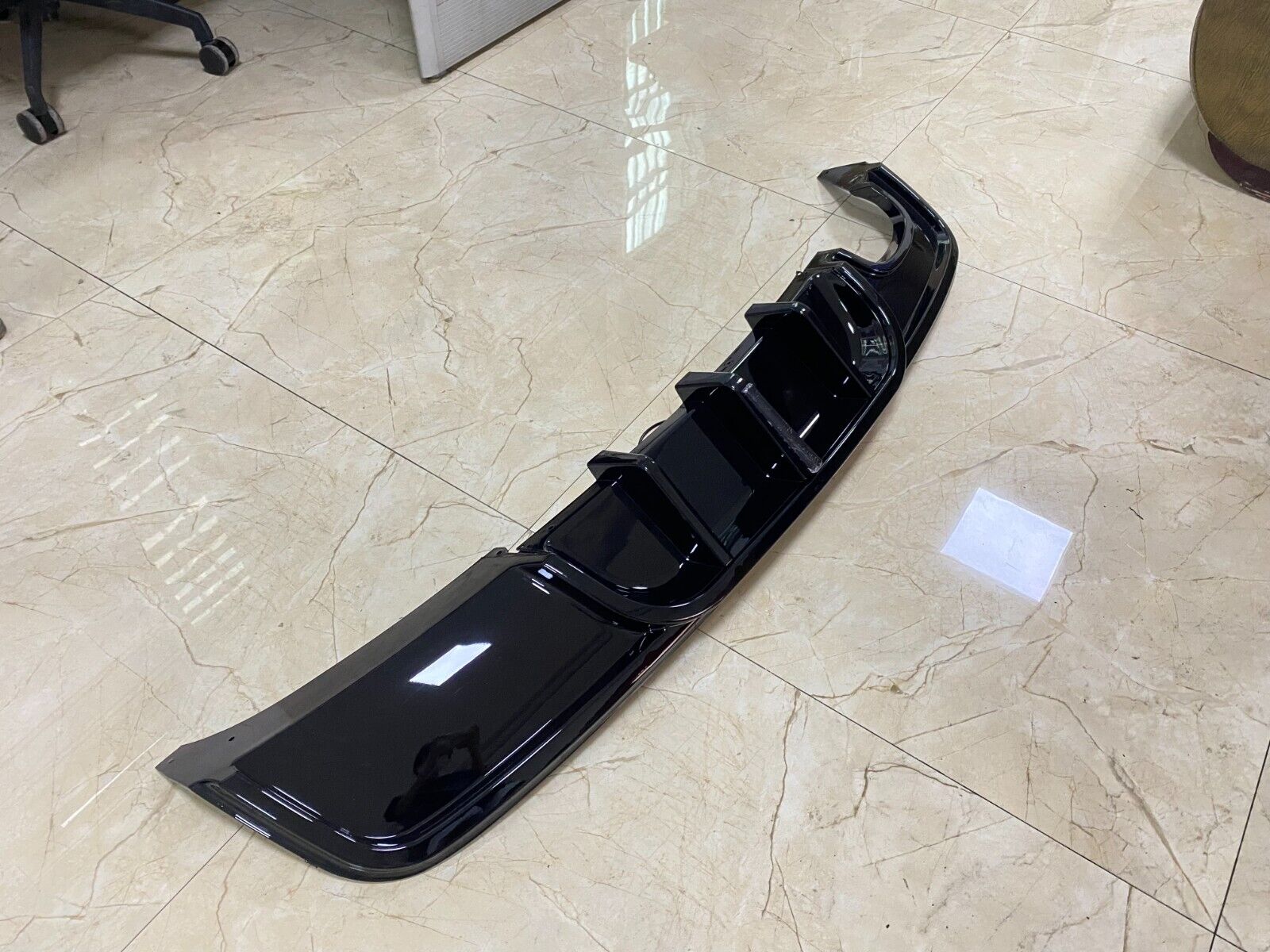 FOR BMW 1 SERIES E82 M SPORT REAR DIFFUSER GLOSS BLACK SPOILER 07-13 WITHOUT LED