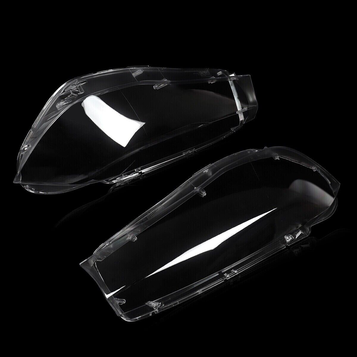 L+R HEADLIGHT LENS COVER HEADLAMP SHELL FOR BMW X5 F15 X6 F16 2014-2017