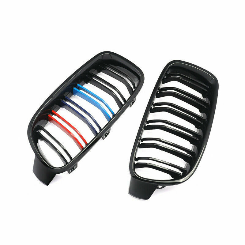 FOR BMW 3 SERIES F30 F31 12-18 KIDNEY TWIN GRILL GRILLE M COLOR GLOSS DUAL LINE