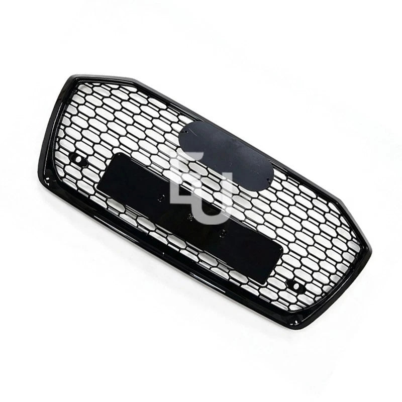 RS6 LOOK FRONT HONEYCOMB GRILLE GRILL FOR AUDI A6 AVANT S6 C8 GLOSS BLACK 18-25