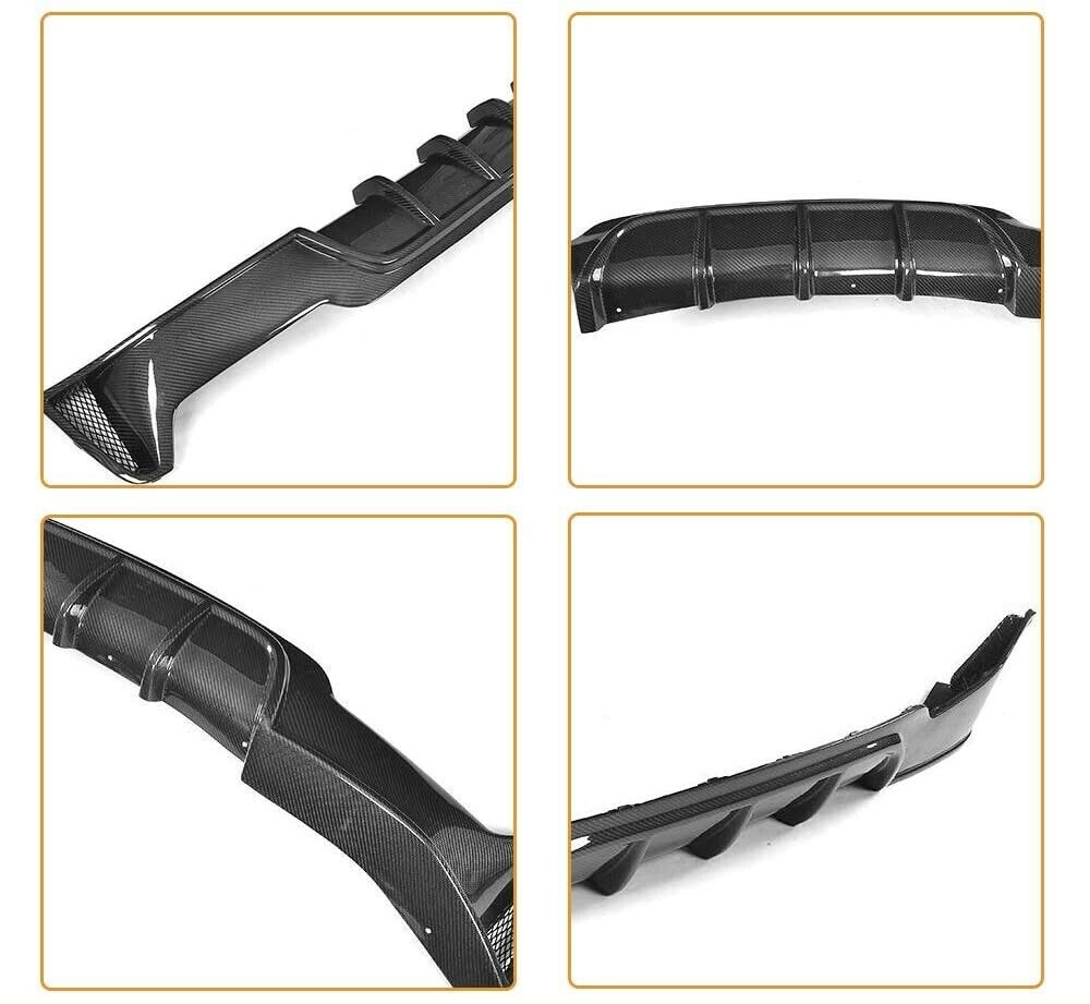 MP STYLE TWIN REAR DIFFUSER FOR BMW 4 SERIES F32 F33 F36 CARBON LOOK 2013-2020