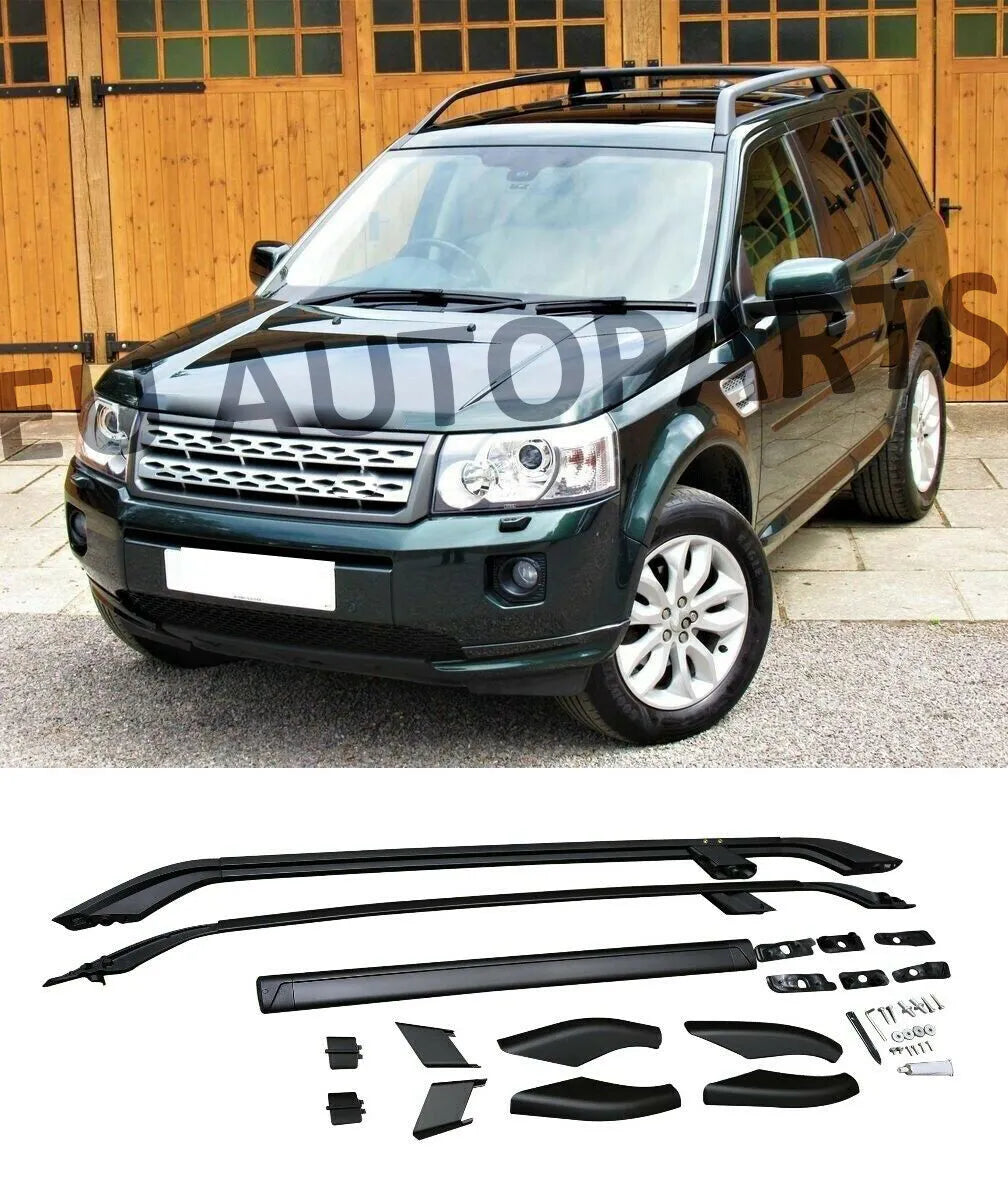FOR LAND ROVER FREELANDER 2 L359 ROOF RAILS CROSS BAR RACK BLACK OEM STYLE 06-14