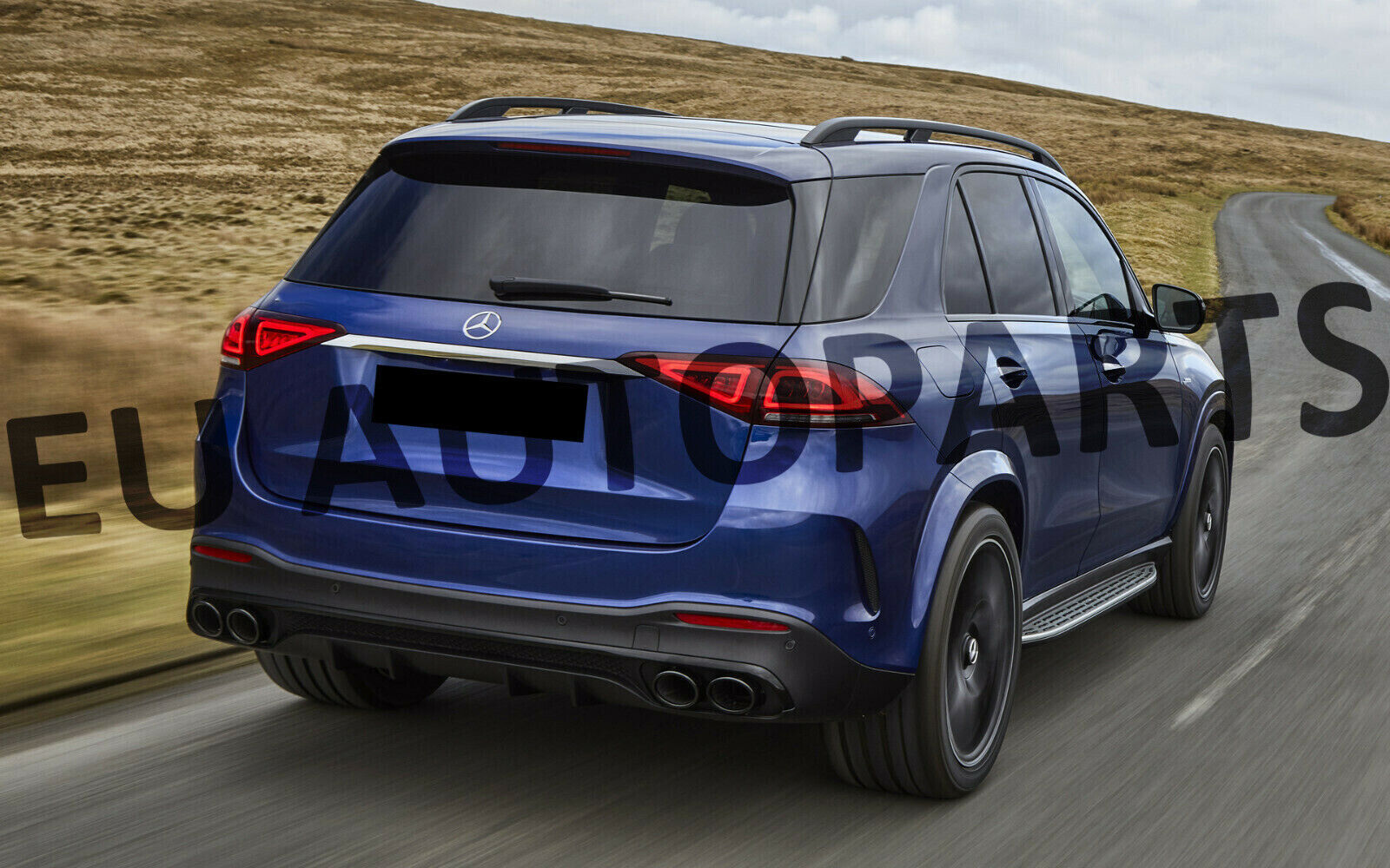 FOR MERCEDES GLE ML V167 AMG GLE53 STYLE REAR DIFFUSER & BLACK TAILPIPES 2019+