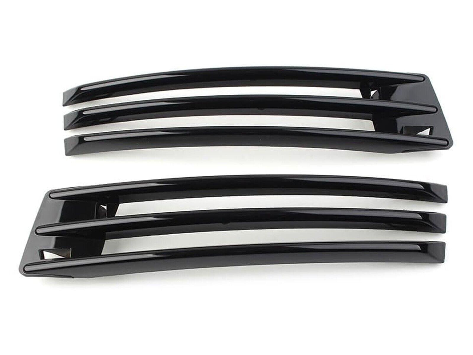 FOR RANGE ROVER L405 2018-21 GLOSSY BLACK FRONT BUMPER FOG LIGHT GRILLE TRIM