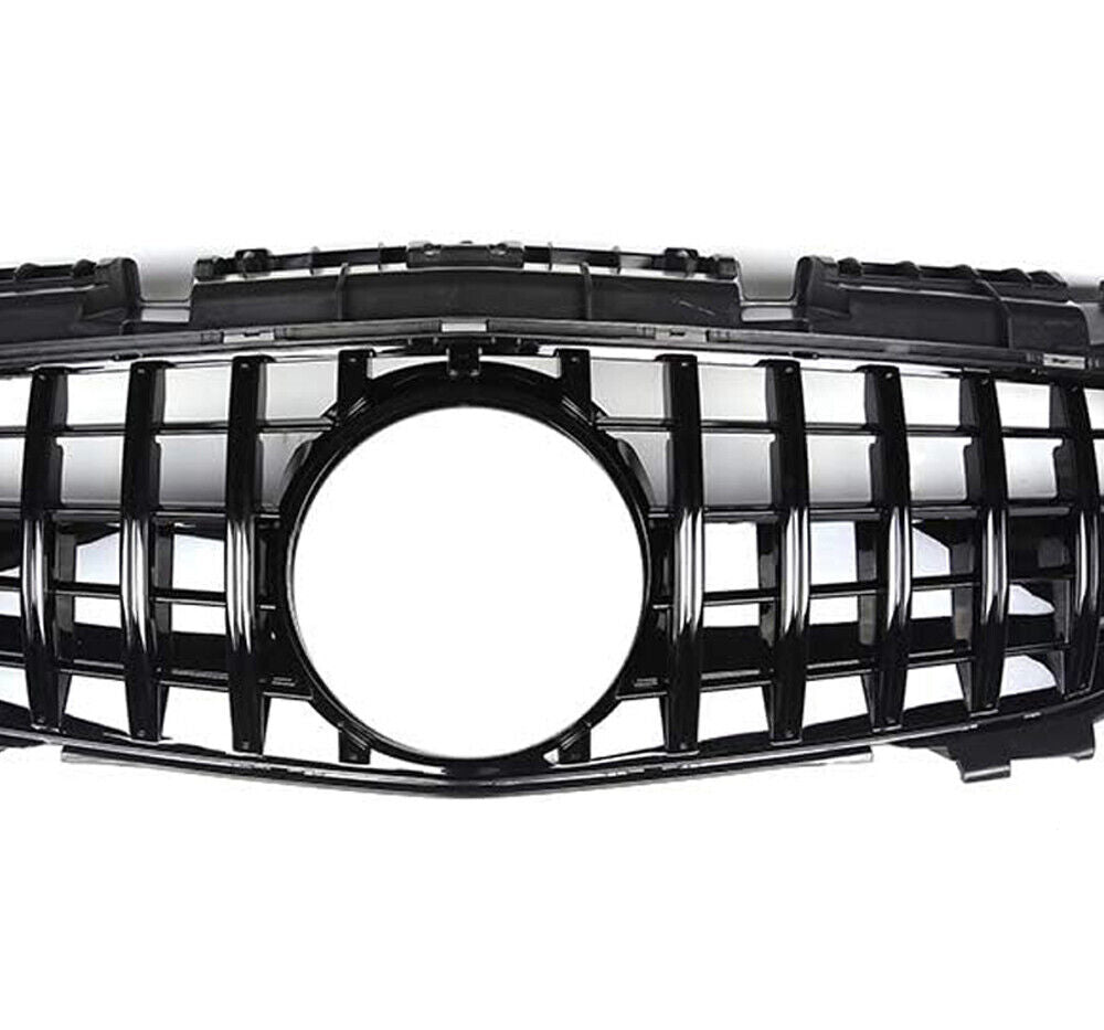 FOR MERCEDES SLK CLASS R172 FRONT GRILLE PANAMERICANA GT STYLE GLOSS BLACK 11-15
