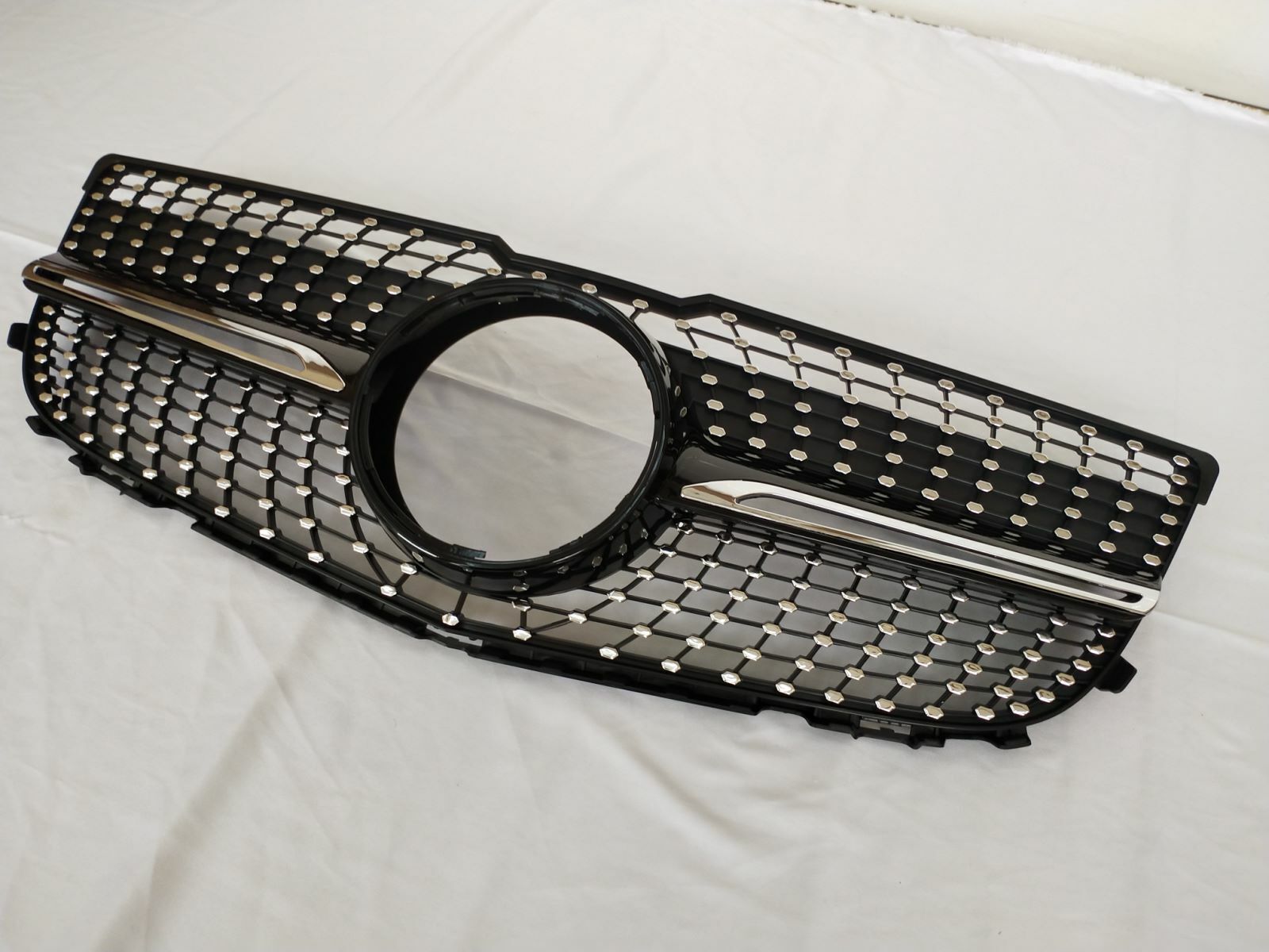 FOR MERCEDES GLK X204 2013-2015 GT FRONT GRILLE SPORT CHROME BLACK DIAMOND