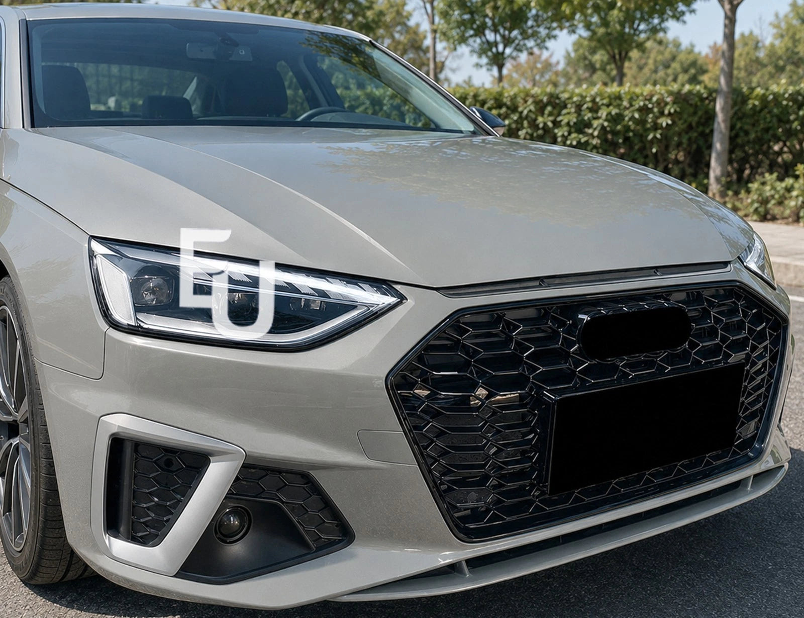 FOR AUDI A4 S4 B9.5 GRILLE GRILL RS4 STYLE HONEYCOMB RADIATOR BUMPER GLOSS 20-25