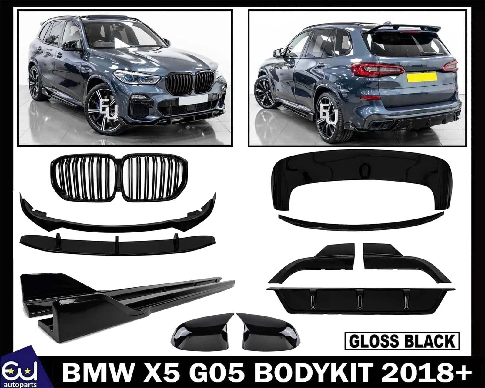 FOR BMW X5 G05 BODYKIT BODY KIT FRONT SPLITTER LIP REAR DIFFUSER SKIRTS GRILLE