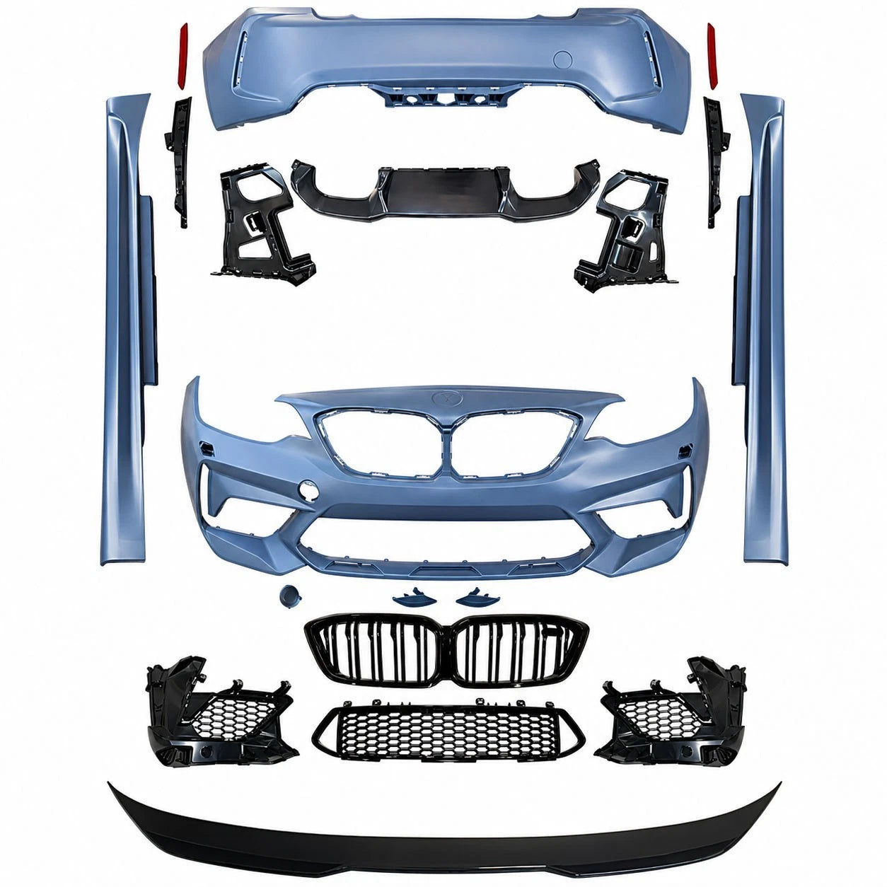 M2C CONVERSION FULL SIDE FRONT REAR BUMPER BODYKIT FOR BMW 2 SERIES F22 F23 14+