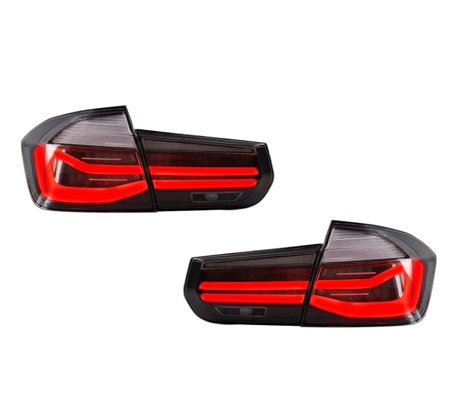 PAIR LED TAIL LIGHTS FOR BMW F30 F35 F80 M3 LCI STYLE CLEAR REAR LAMPS 2012-2018