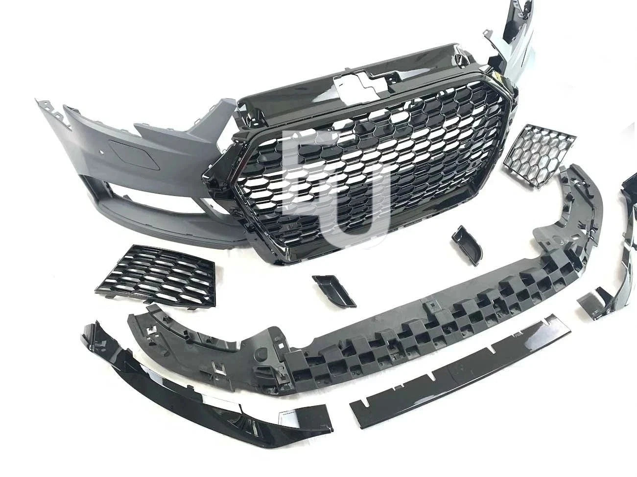 FRONT BUMPER RS3 STYLE LOOK CONVERSION FOR AUDI A3 HATCHBACK 8V 16-20 W/SPLITTER