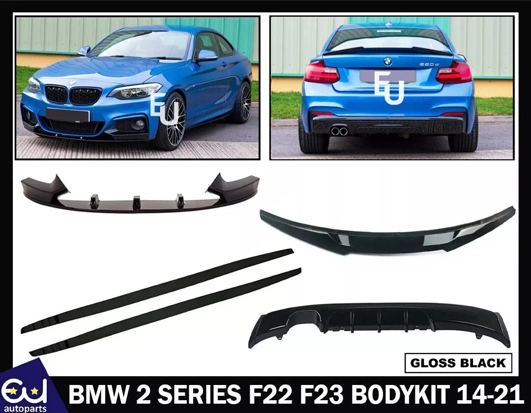 FRONT SPLITTER REAR DIFFUSER FOR BMW 2 SERIES F22 F23 BODYKIT BODY KIT 14-21