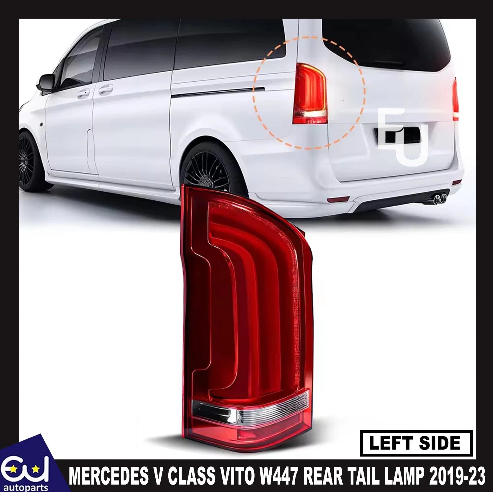 FOR MERCEDES V CLASS VITO W447 REAR LEFT PASSENGER SIDE TAIL LIGHT LAMP 19-23