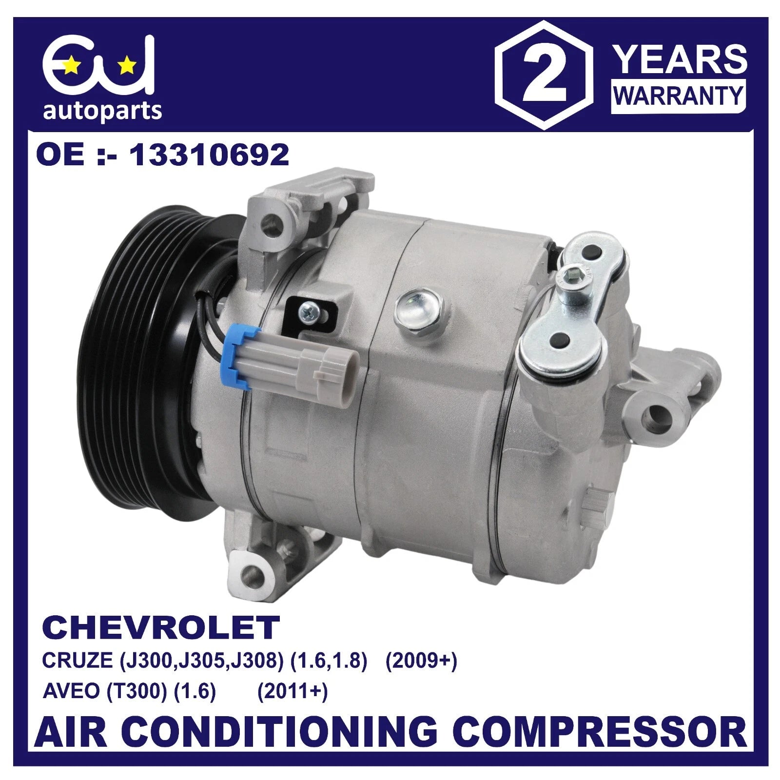 AIR CONDITIONING A/C COMPRESSOR FOR CHEVROLET CRUZE AVEO J300 T300 1.6 1.8 2009+