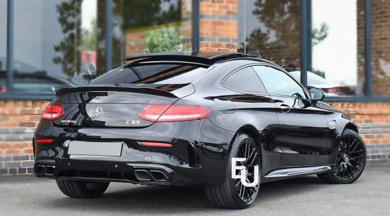 FOR MERCEDES C CLASS A205 C205 COUPE AMG C63 STYLE REAR DIFFUSER FACELIFT 2019+
