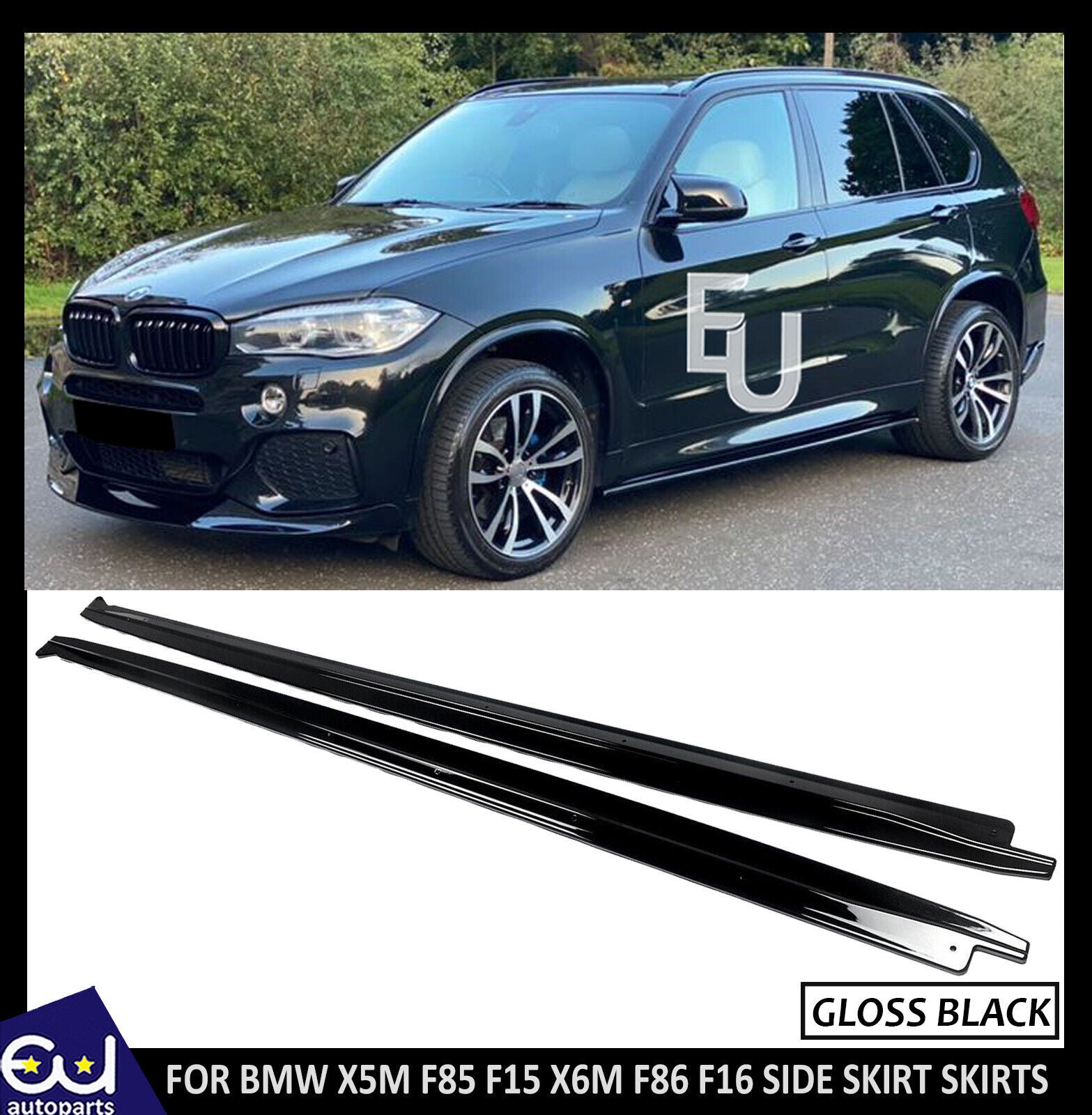 FOR BMW X5M F85 F15 X6M F86 F16 GLOSS BLACK SIDE SKIRT SKIRTS EXTENSIO FOR BMW X5M F85 F15 X6M F86 F16 GLOSS BLACK SIDE SKIRT SKIRTS EXTENSIO