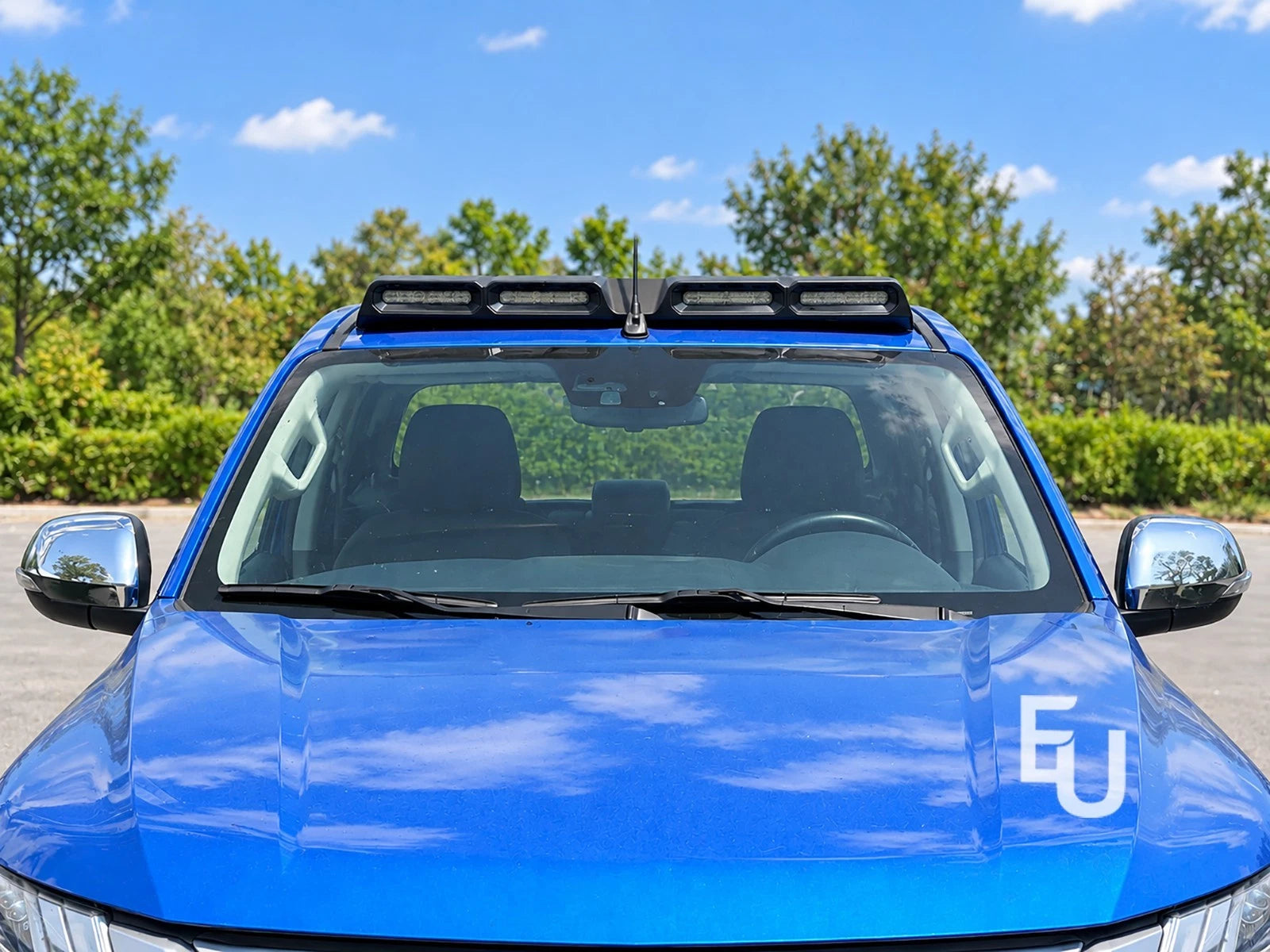 ROOF LIGHT BAR DRL LED GLOSS BLACK FOR MITSUBISHI L200 TRITON MK5 MK6 2015+
