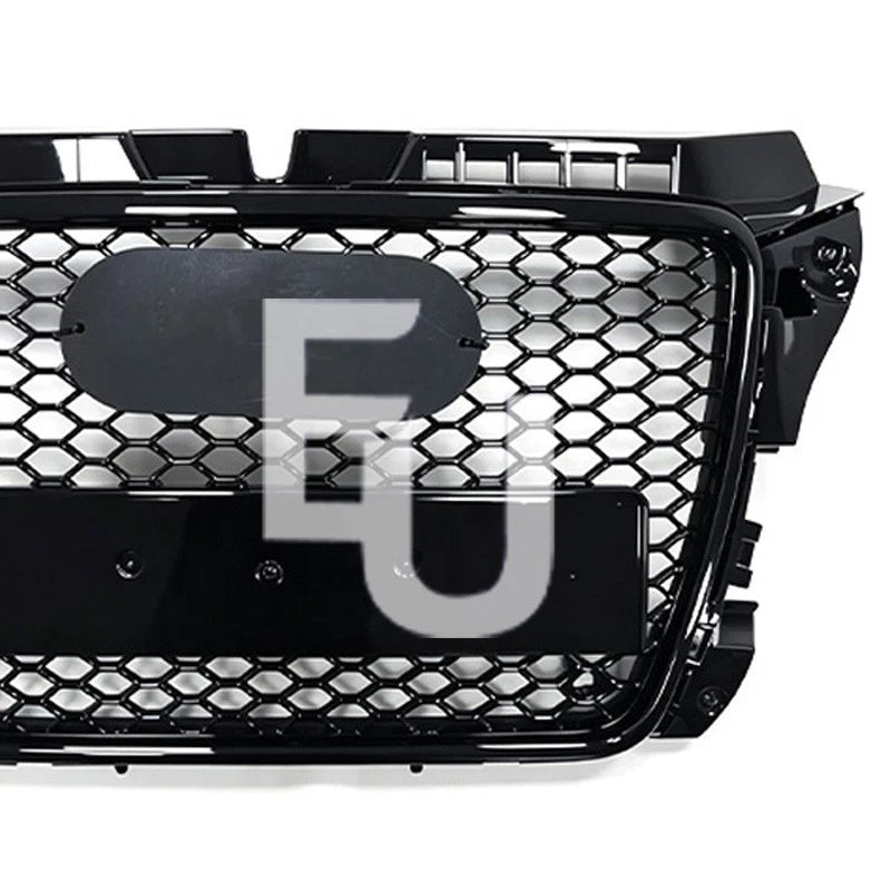 RS3 STYLE FRONT HONEYCOMB RADIATOR GLOSS GRILLE GRILL FOR AUDI A3 S3 8P 08-12