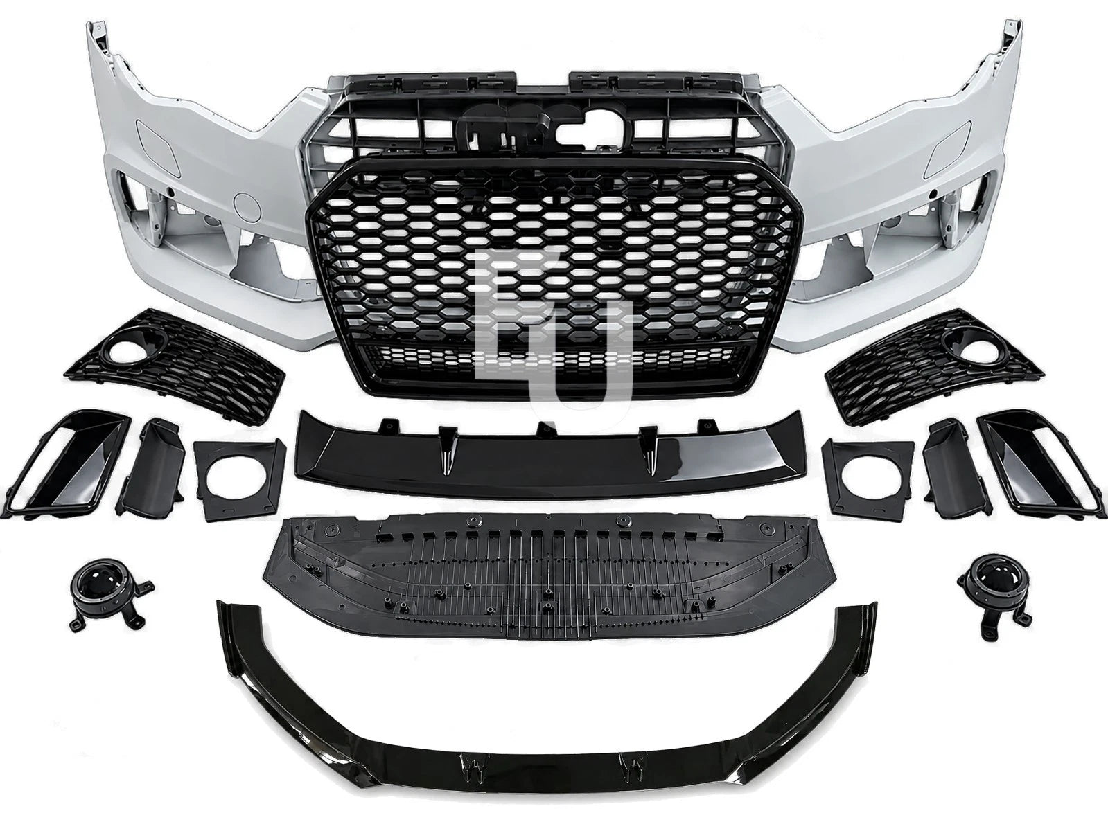 RS6 LOOK FRONT BUMPER CONVERSION BODYKIT W/SPLITTER FOR AUDI A6 S6 C7.5 15-18