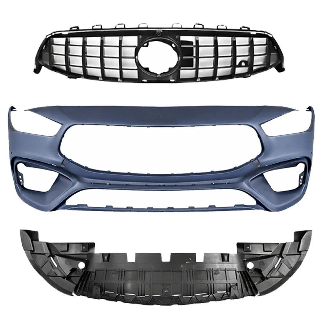 FOR MERCEDES C118 W118 CLA45 STYLE FULL FRONT BUMPER GRILLE BODYKIT PRIMED 2019+