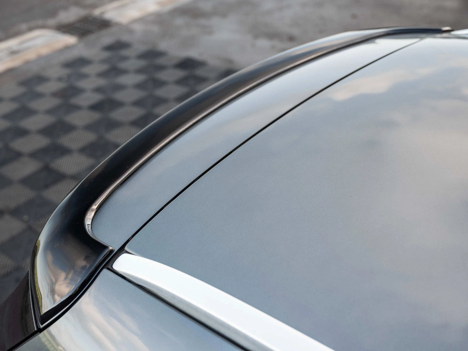REAR ROOF SPOILER LIP WING FOR MERCEDES C CLASS S205 ESTATE 15-21 GLOSS BLACK