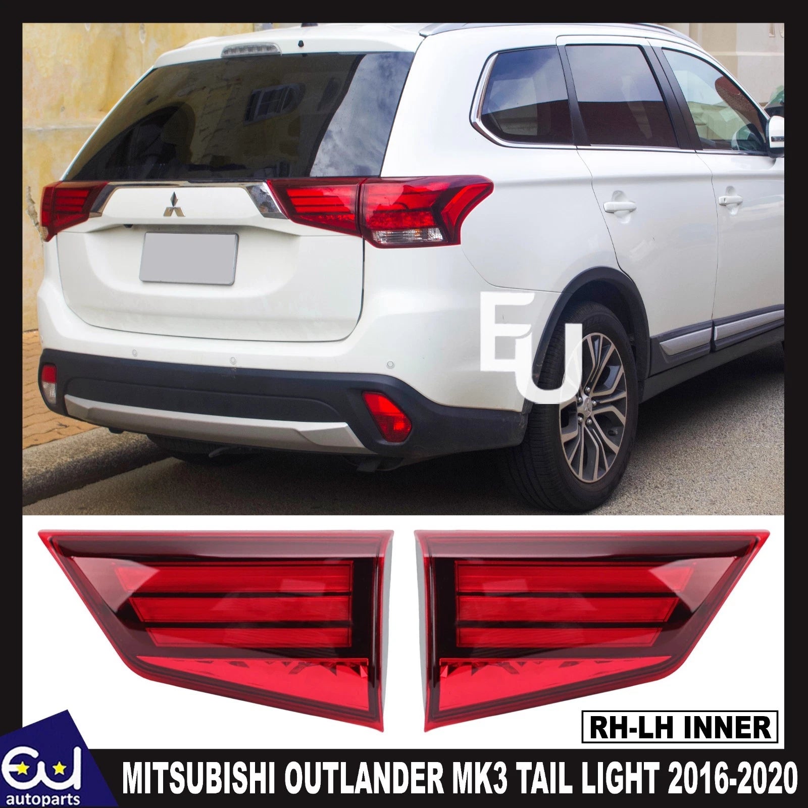 LEFT & RIGHT INNER REAR TAIL LIGHT BRAKE LAMP PAIR FOR MITSUBISHI OUTLANDER MK3