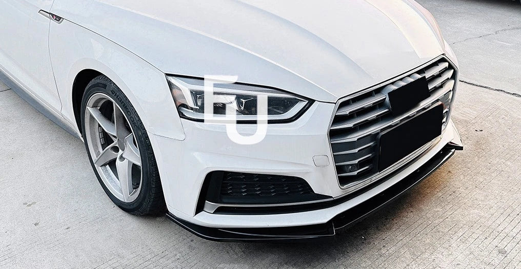 FOR AUDI A5 S LINE S5 F5 B9 FRONT BUMPER SPLITTER LIP SPOILER GLOSS BLACK 17-19