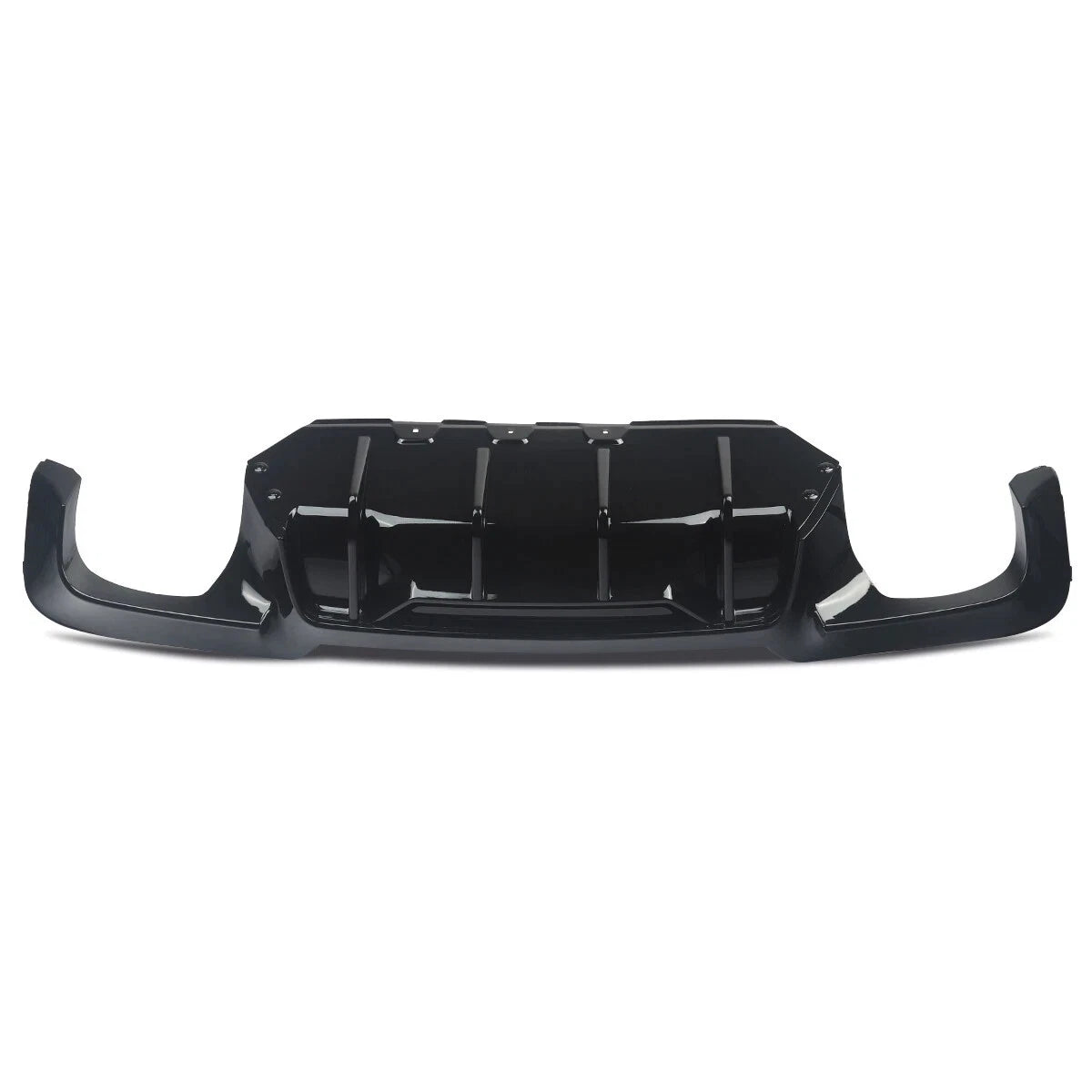 FOR BMW 5 SERIES F10 REAR BUMPER DIFFUSER MSPORT SPLITTER VALANCE GLOSS BLACK