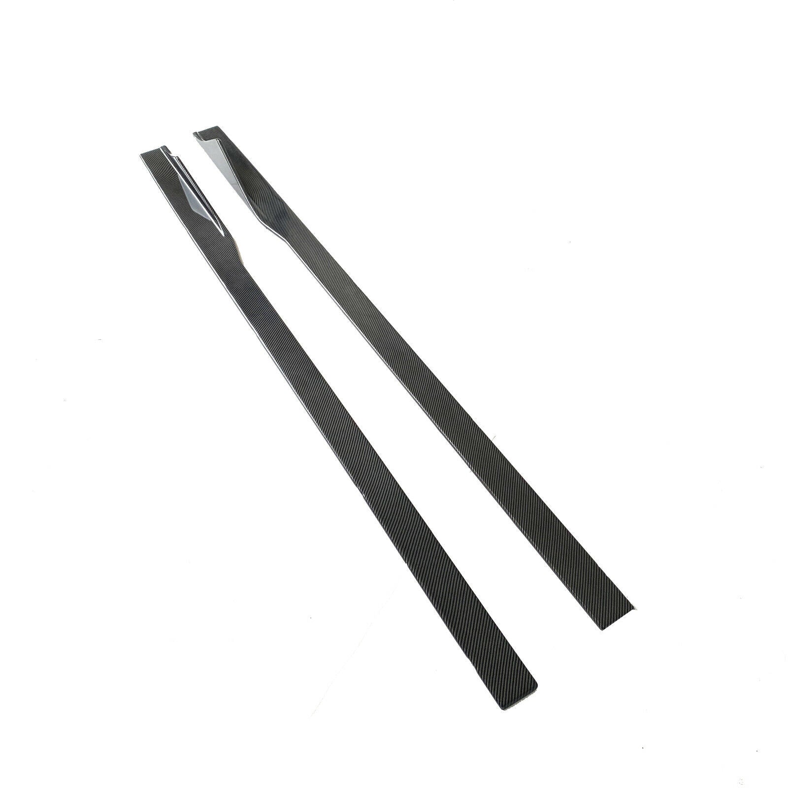 FOR BMW 2 SERIES F87 M2 F22 F23 CARBON LOOK MP SYTLE SIDE SKIRT EXTENSION BLADE 14+