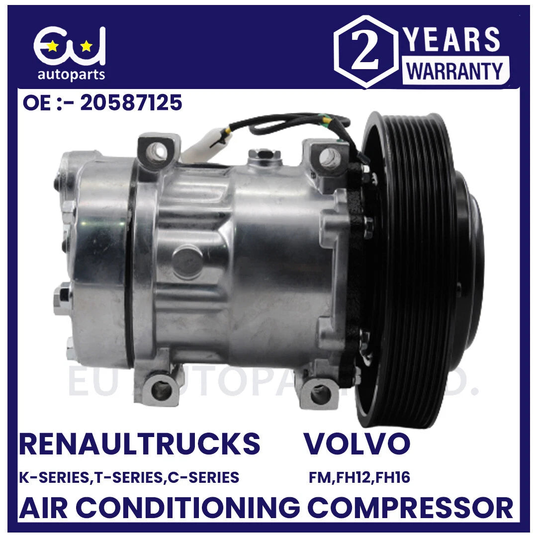 AIR CON AC COMPRESSOR PUMP FOR RVI C-SERIES K-SERIES T-SERIES VOLVO FM FH12 FH16