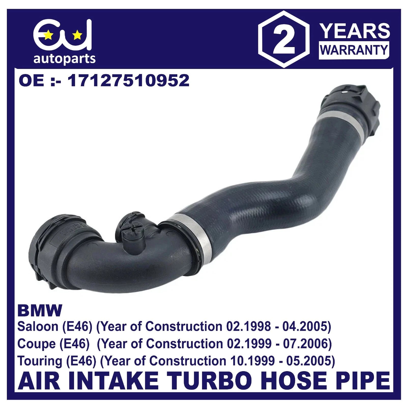 TOP RADIATOR COOLANT WATER HOSE PIPE FOR BMW E46 320i 323i 325i 11534460438
