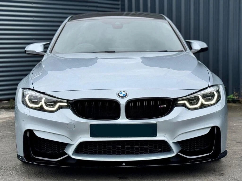 FOR BMW M3 M4 F80 F82 F83 MP STYLE FRONT BUMPER SPLITTER LIP SPOILER GLOSS BLACK