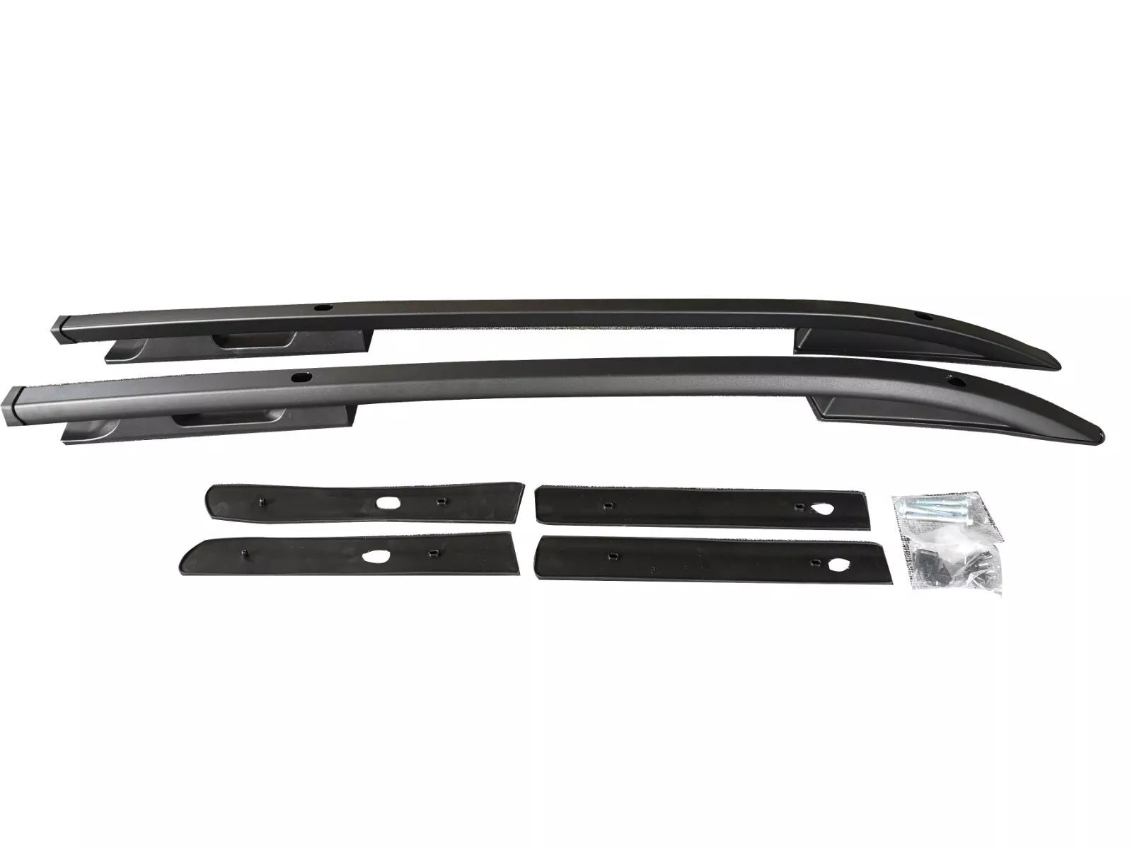 BLACK ALUMINIUM ROOF RACK RAILS SIDE BARS SET FOR MITSUBISHI L200 5TH SERIES 15+