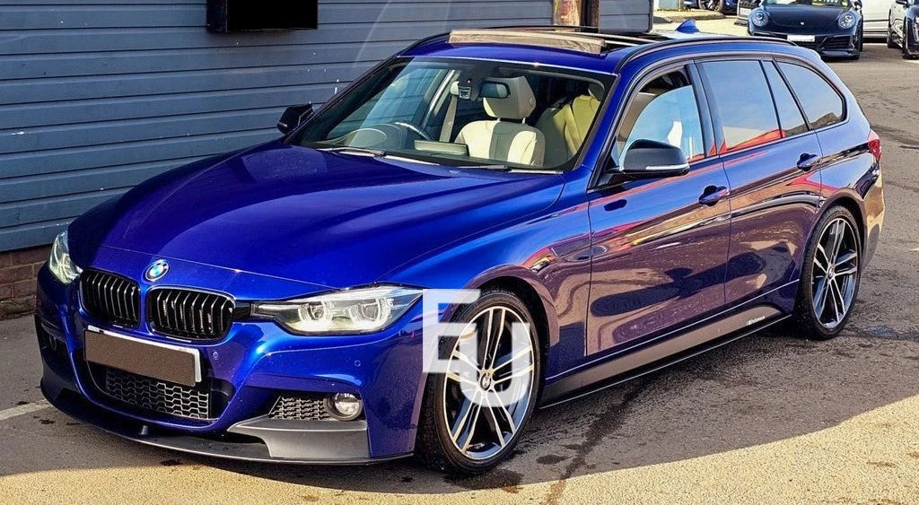 FOR BMW 3 SERIES F30 F31 MP STYLE SIDE SKIRT EXTENSION LIP BLADES MATTE BLACK