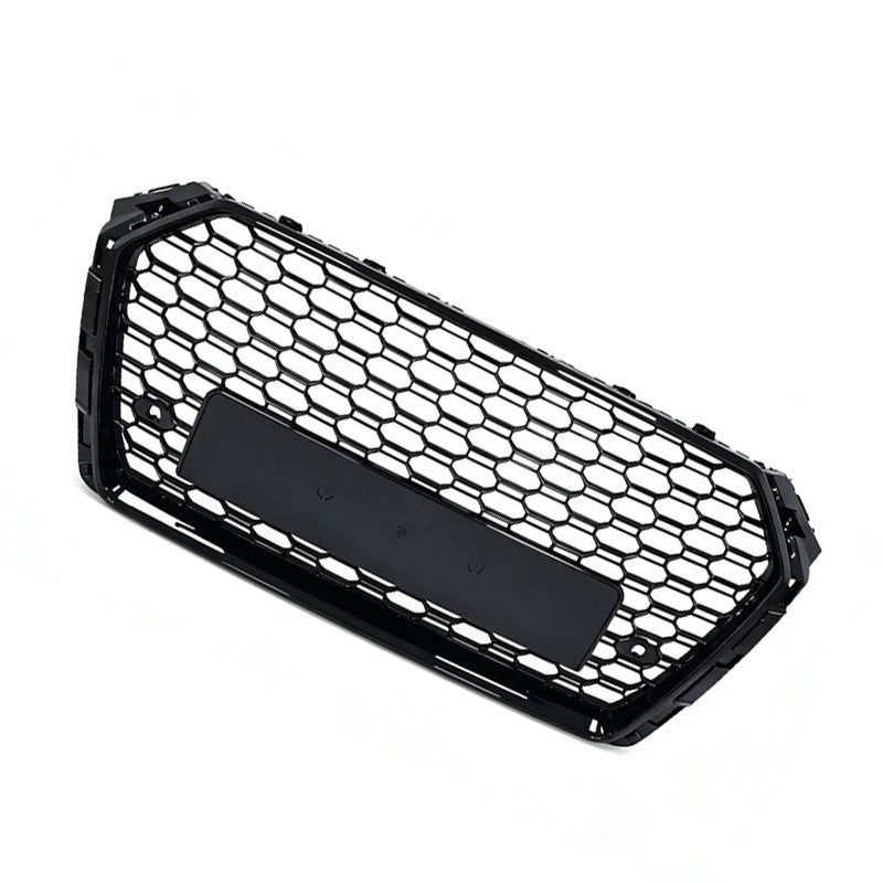 FOR AUDI A4 S4 B9 2015-2019 RS4 STYLE HONEYCOMB FRONT BUMPER GRILLE GRILL BLACK