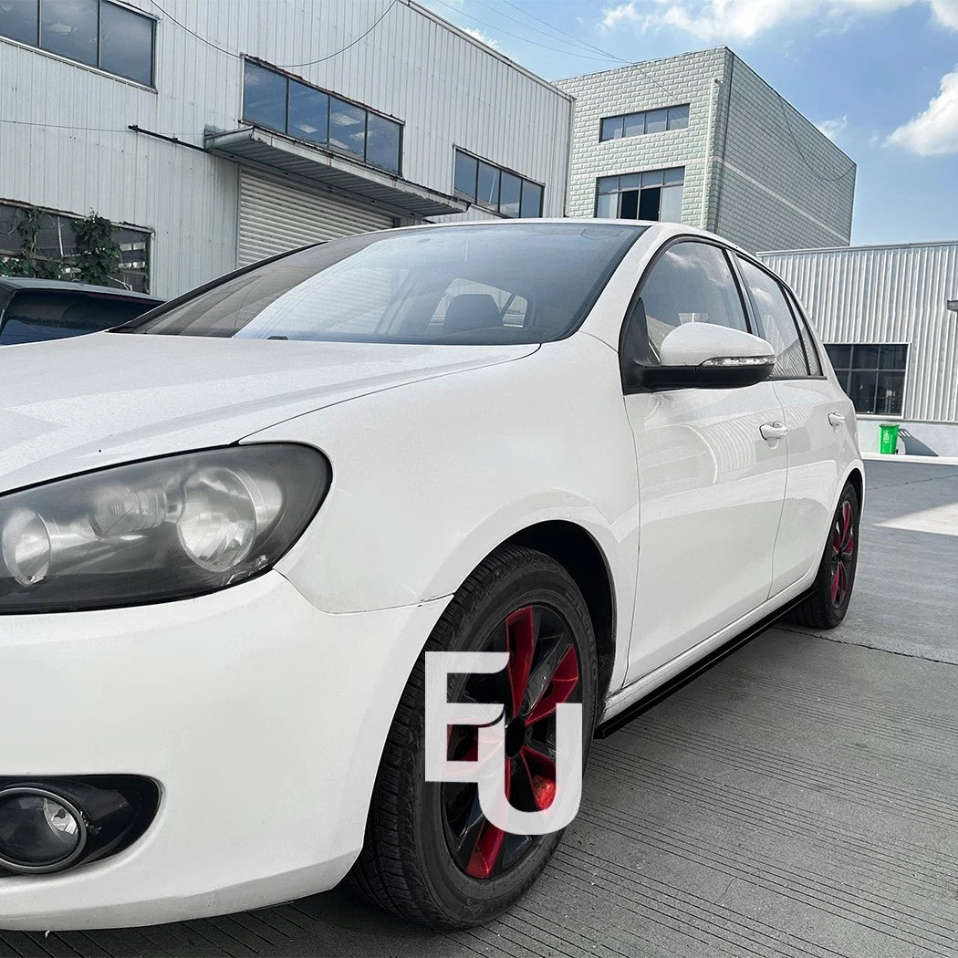 FOR VW GOLF6 MK6 SE SIDE SKIRT EXTENSION LIP SPLITTER GLOSS BLACK 2008-2013