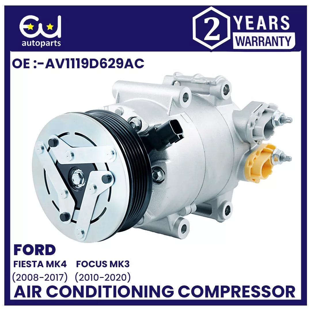 AIR CONDITIONING A/C COMPRESSOR FOR FORD FOCUS MK3 FIESTA MK6 AV1119D629BA 08-20