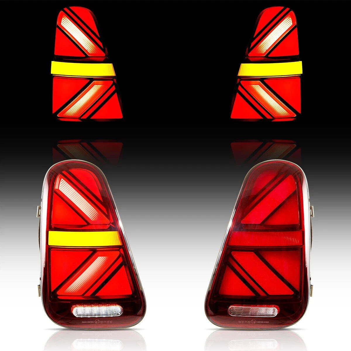 LED REAR LIGHTS RED FOR MINI COOPER R50 R52 R53 2001-2006 TAIL LAMPS W/ANIMATION