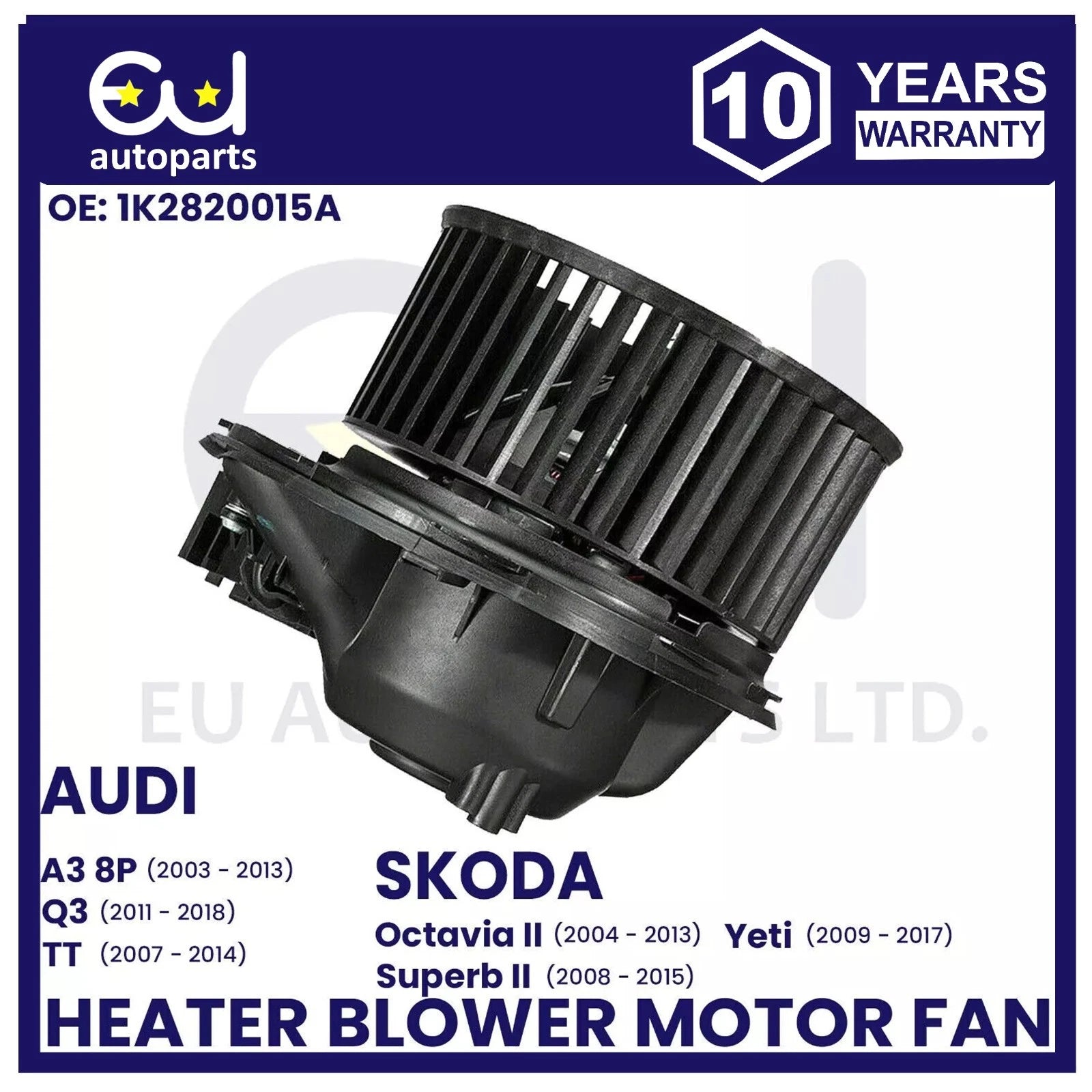 HEATER BLOWER MOTOR FAN FOR AUDI A3 8P Q3 TT MK2 SKODA OCTAVIA SUPERB MK2 YETI