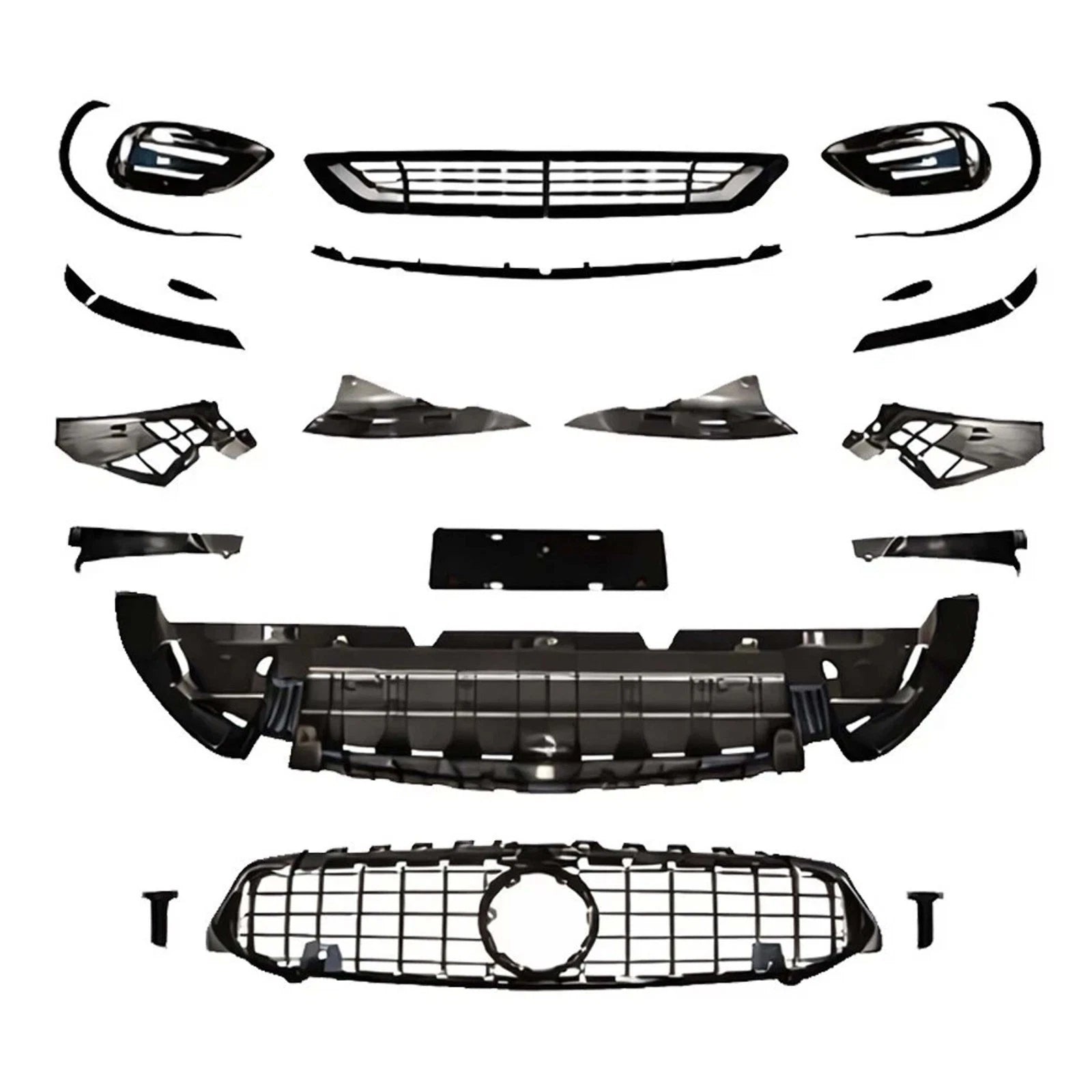 FOR MERCEDES A CLASS W177 V177 A45 STYLE FULL FRONT BUMPER GRILL BODYKIT 2019-22
