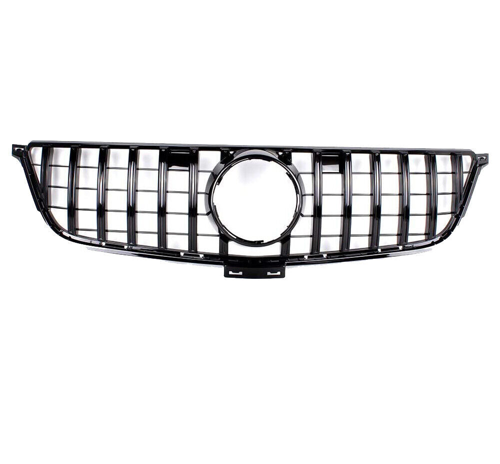 FOR MERCEDES W166 M CLASS ML GT PANAMERICA FRONT GRILLE GRILL GLOSS BLACK 12-15