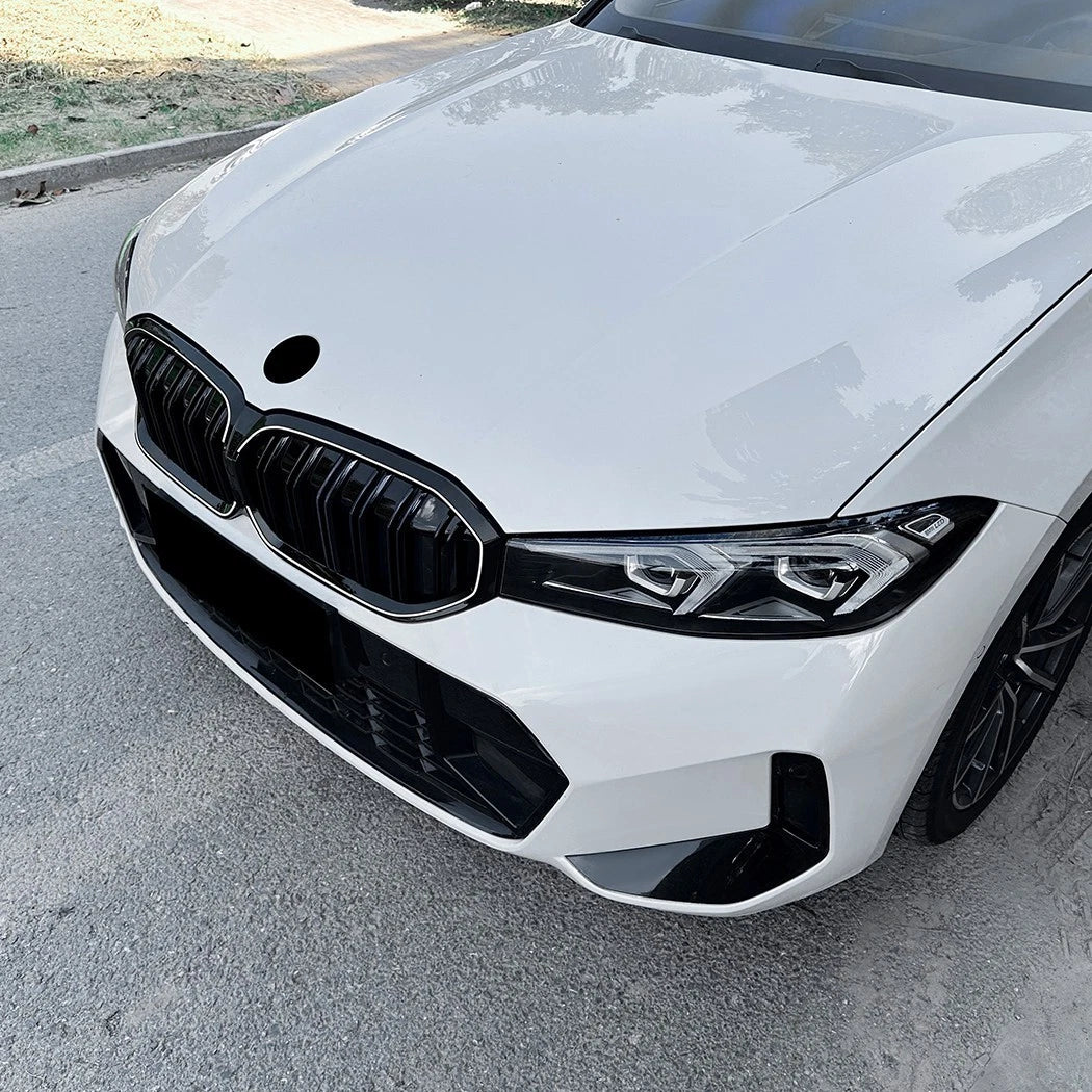 DOUBLE SLAT FOR BMW 3 SERIES G20 G21 LCI LED KIDNEY GRILL GRILLE BLACK 2022+