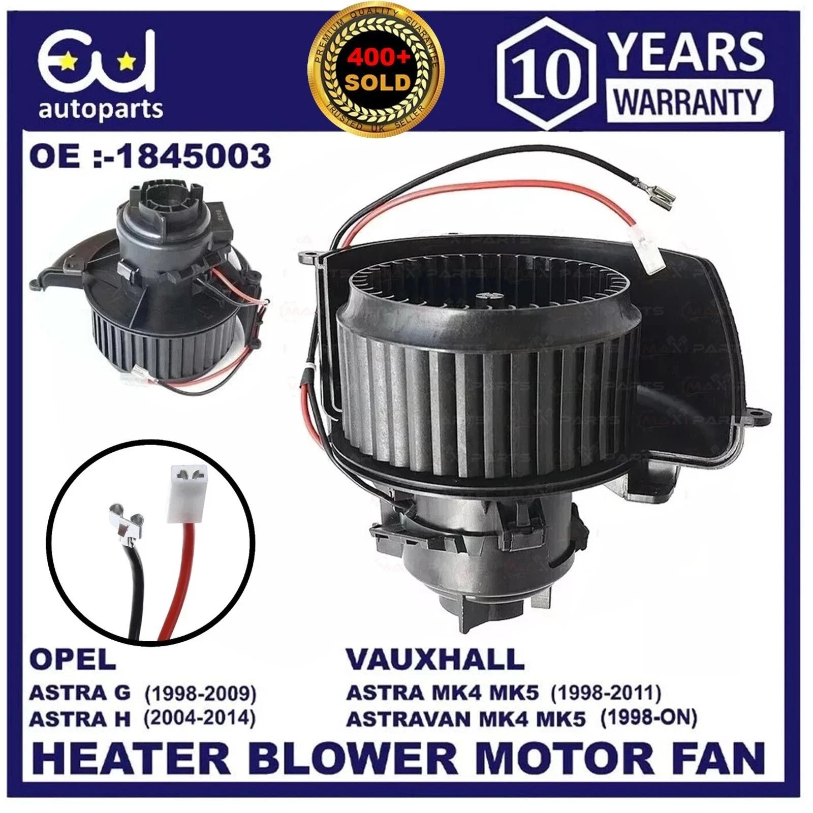 FOR VAUXHALL ASTRA G MK4 ASTRA H MK5 HEATER BLOWER MOTOR FAN RHD 1998-2014