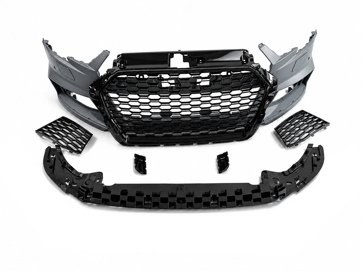 RS3 STYLE FRONT BUMPER CONVERSION KIT FOR AUDI A3 S3 8V 2016–2020 FACELIFT SEDAN