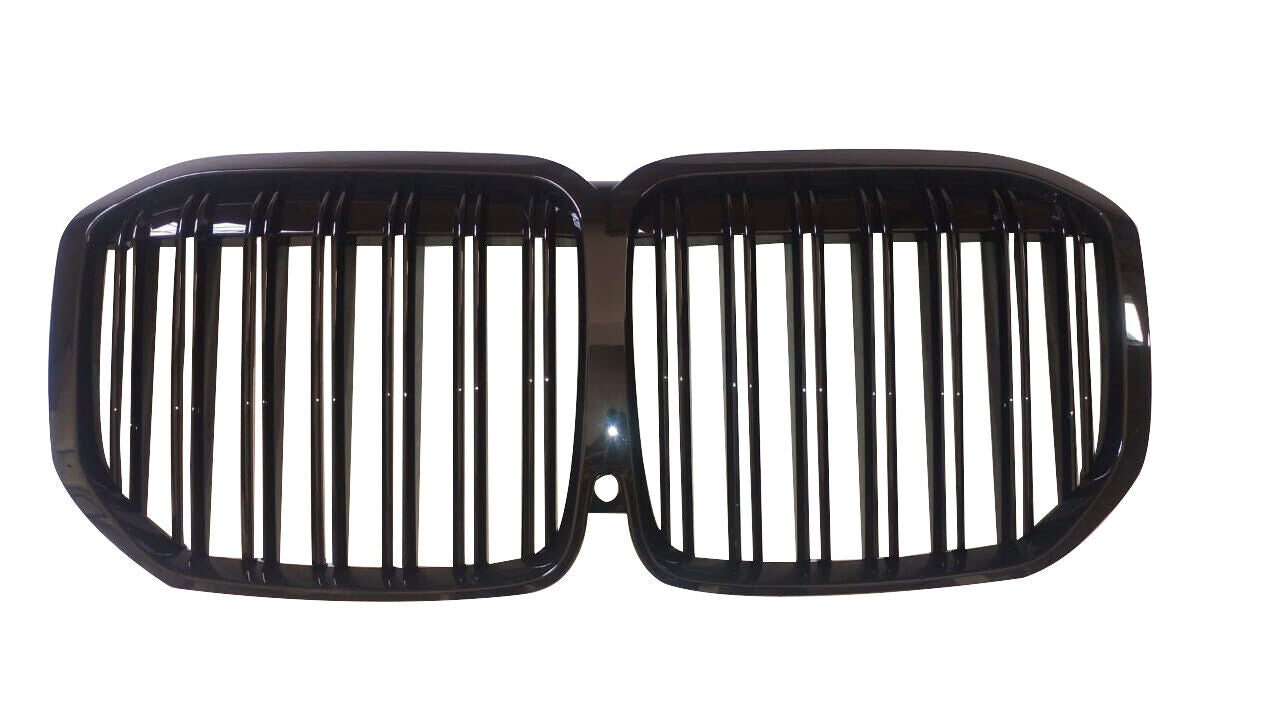 FRONT TWIN SLAT KIDNEY GRILLE GRILL FOR BMW X7 G07 2019+ GLOSS BLACK M STYLE