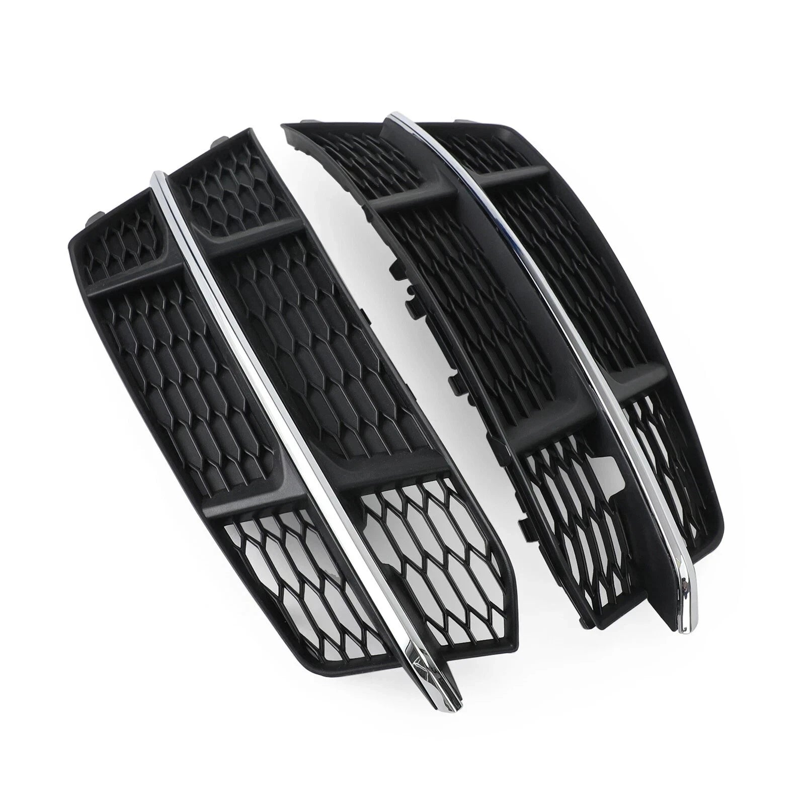 FOR AUDI A6 C7 S-LINE S6 15-18 FRONT FOG LIGHT COVER LOWER GRILL GRILLE CHROME