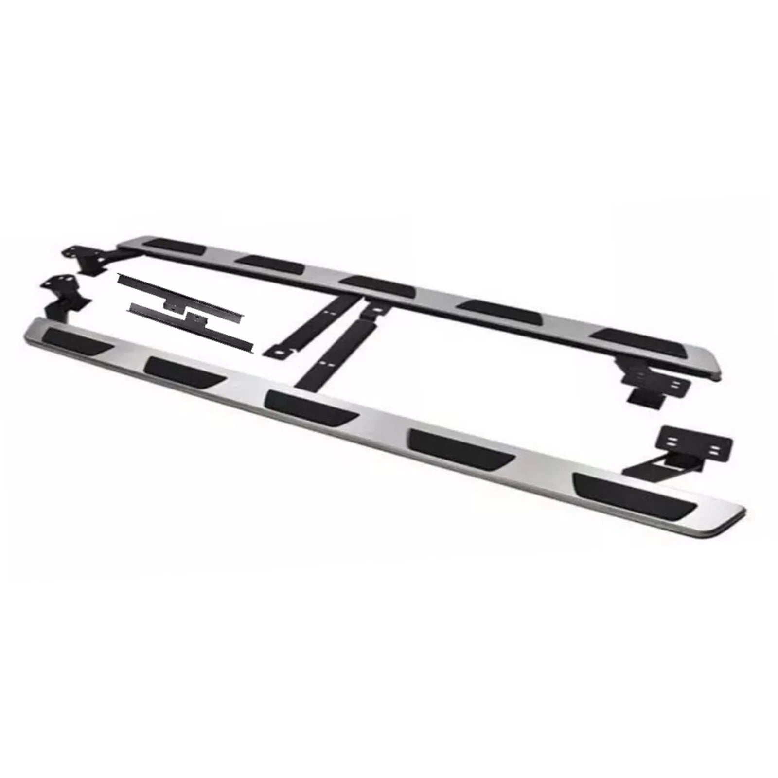 FOR AUDI Q7 2015-2023 4M 4MB SIDE STEPS RUNNING BOARDS GUARD BRUSHED STEEL NEW